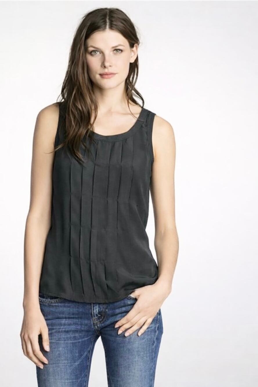 J. Crew Pure Silk Fineline Cami Top Gray 38786 Size 0